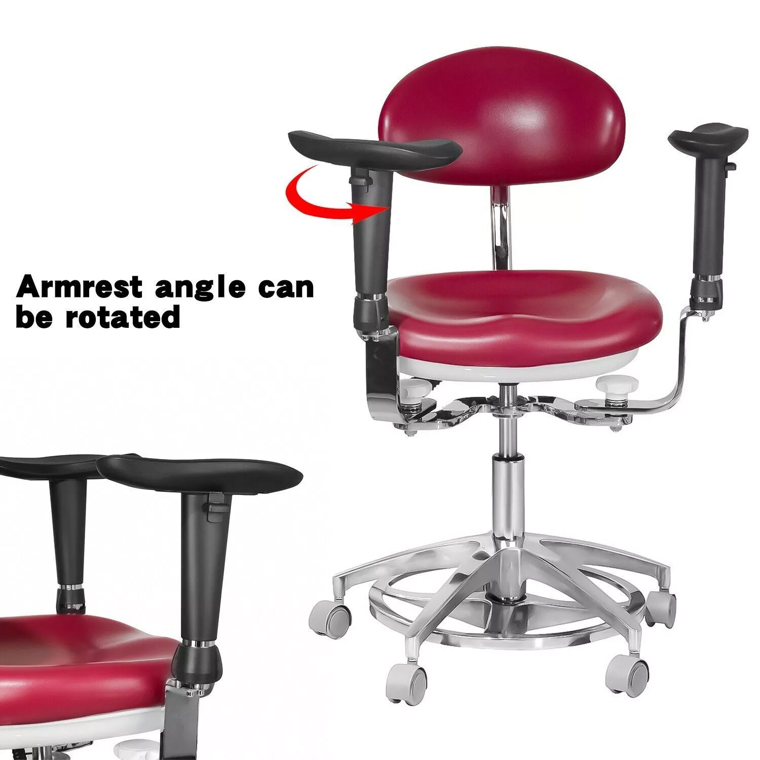 TYTC JKS 037 Dental Medical Microscope Stool Surgeon Chair with Armrest